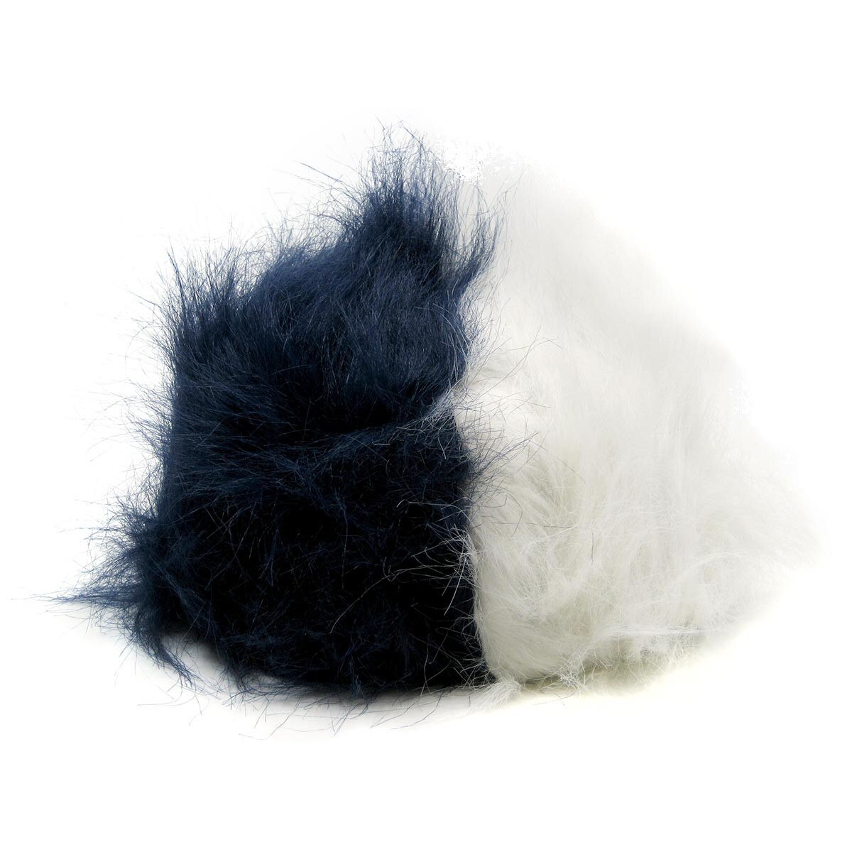 blue and white wig